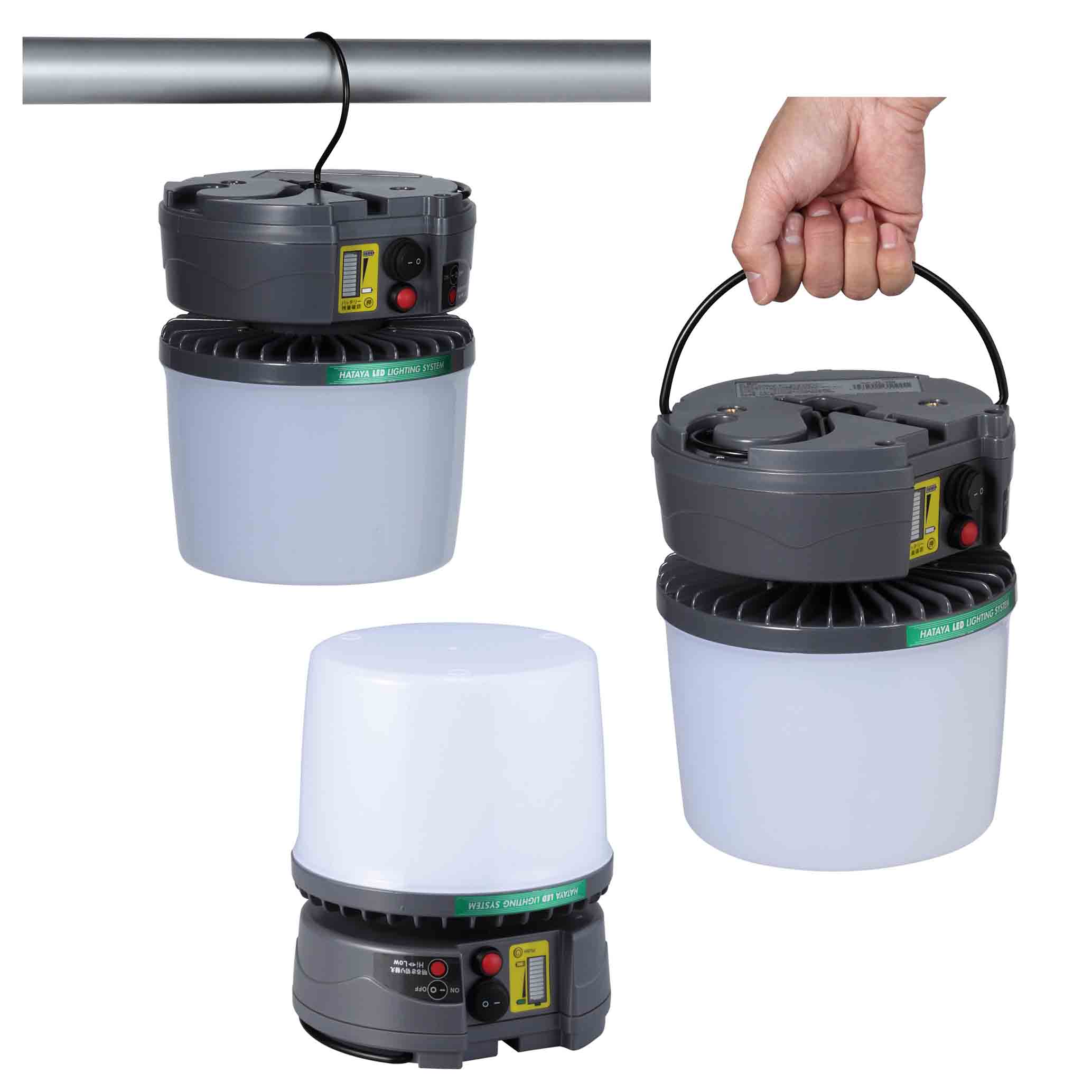 未使用)HATAYA/ハタヤリミテッド 充電式 LED吊り下げ灯 屋外用 防雨型